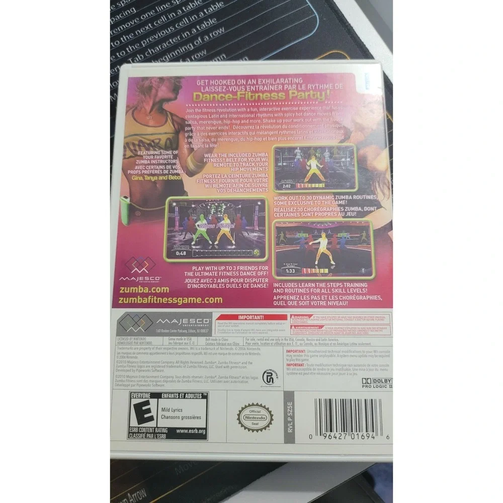 Zumba Fitness Join The Party Nintendo Wii Game With Booklet‎